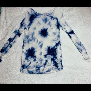 Blue tie dye sweater